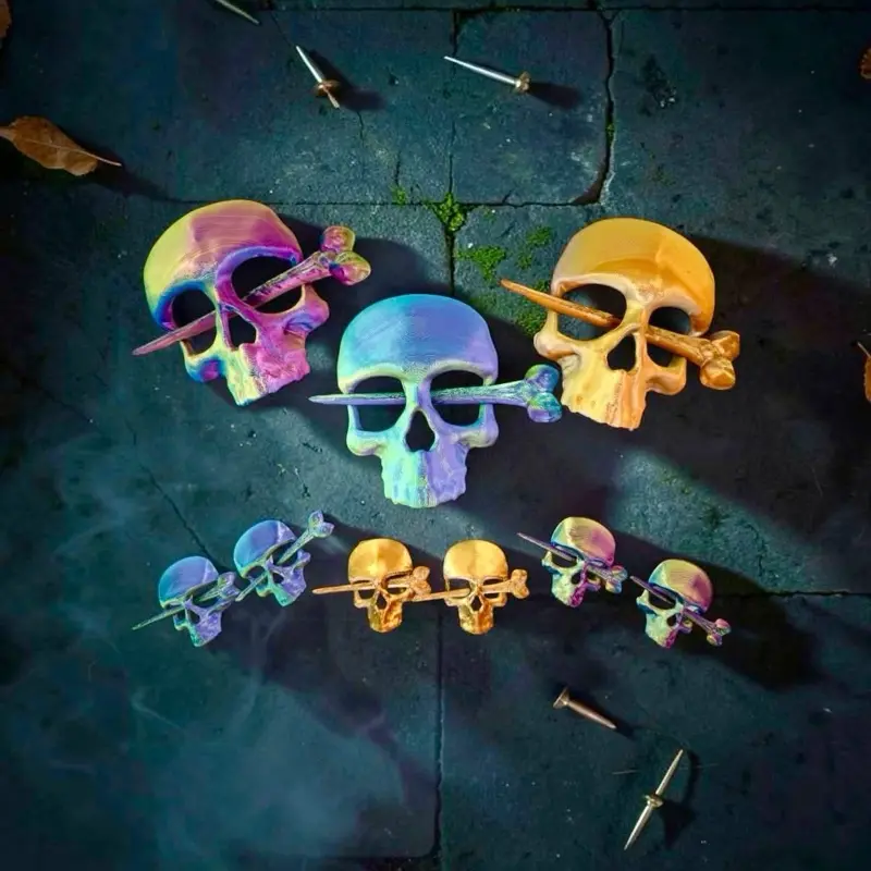 Skull and Crossbone Hair Pin, Fashion Hair Accessory