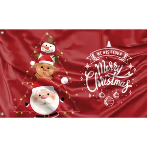 Merry Christmas Friends And Tree Flag - Unique  Print Hiqh Quality Materials - Gift For Him - Gift For Her - Garden Flags - Funny Christmas Flag