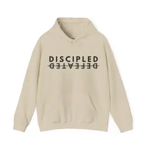 Christian Discipled, Not Defeated Hoodie - Faith Sweatshirt for Men and Women, Religious Spirituality Apparel, Gift for Christians, Classic Cotton