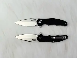 8CR14 Steel Flipper Folding Knife with G10 Handle