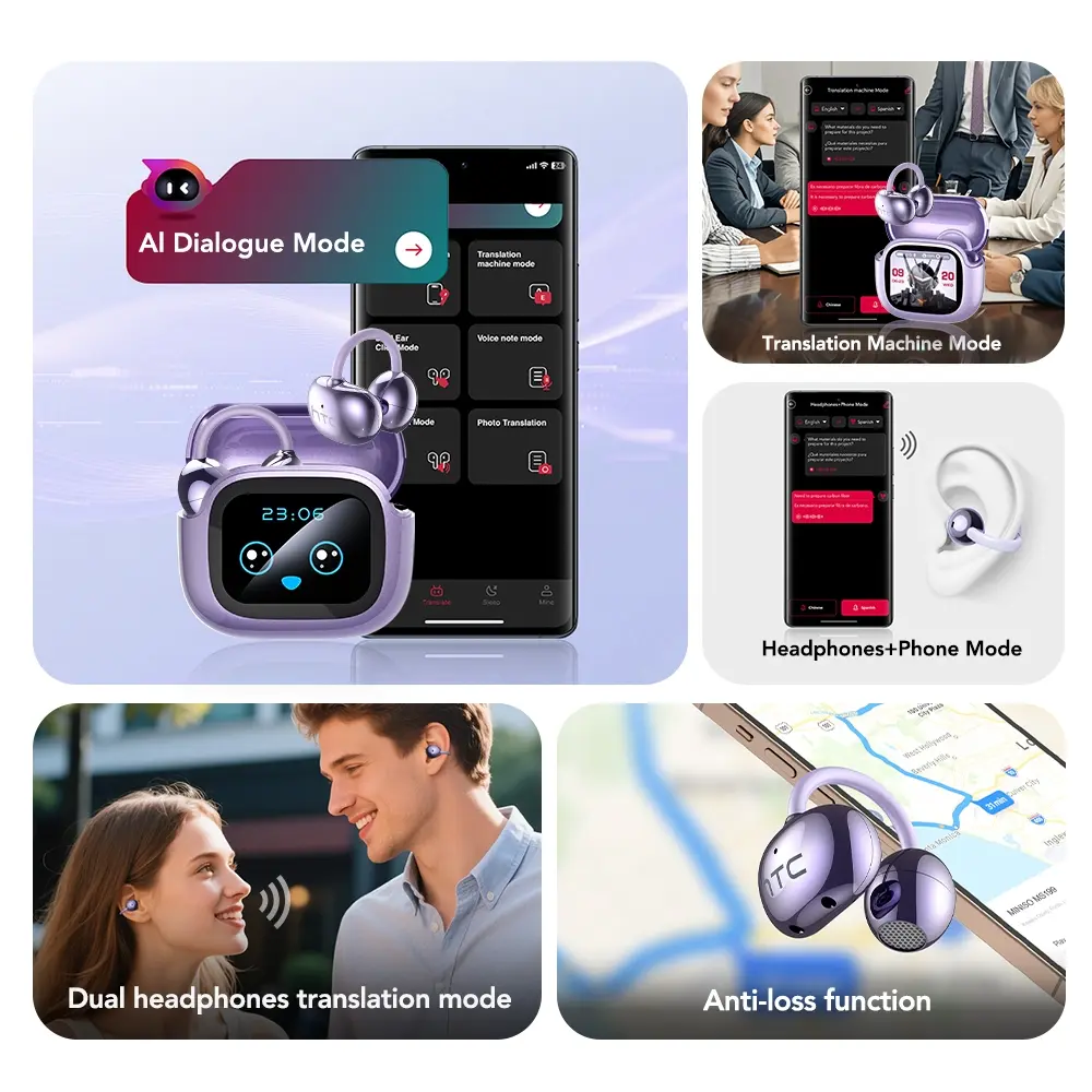 hTC NE32 Wireless Translation Earbuds Support 134 Languages