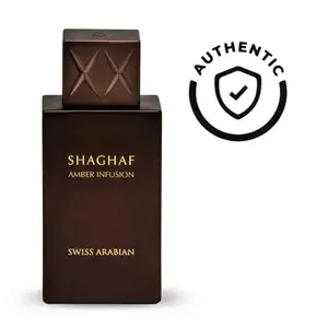 Shaghaf Amber Infusion Swiss Arabian Eau De Parfum 2.5oz 75ML | Authenticity Guaranteed Ambery Woody Leathery Fragrance