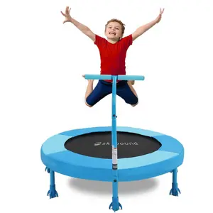 SkyBound 36 Inch Indoor Trampoline for Kids - Kids Trampoline Indoor with Handle - Toddler Trampoline with Upgraded 2.0mm Steel Pipe and Handlebar - Mini Indoor Trampoline for Kids Age 3 and Above trampoline ottoman,recreational trampoline birthday gift