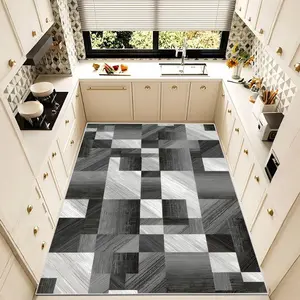 Geometric Pattern Kitchen Mat, 1 Count Non-slip Kitchen Rug, Rectangle Home Decor Floor Mat for Kitchen Living Room Bedroom