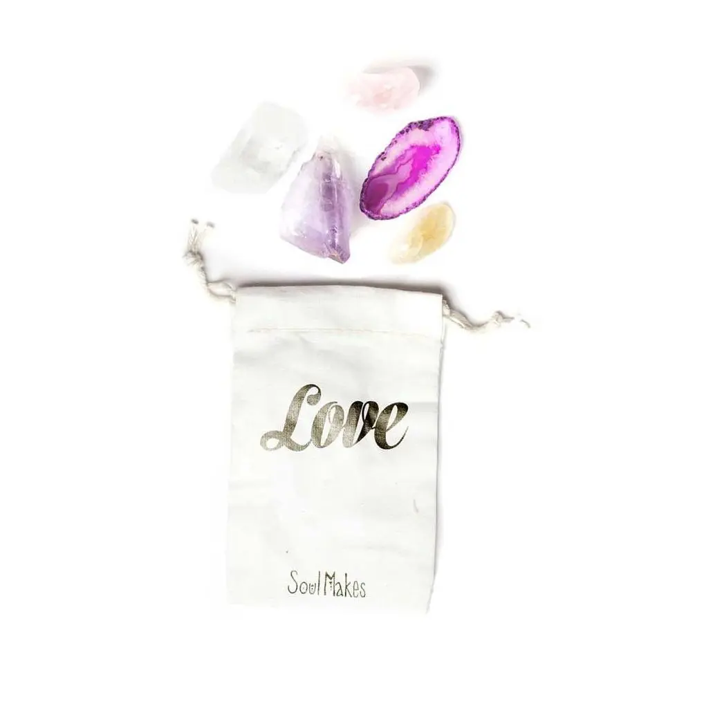 Love Crystal Set, Crystal to use to enhance loving relationships, meditation crystal set, beautiful crystals
