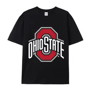 Ohio State Buckeyes Logo Graphic T-Shirt | Black College Football Team Tee | Soft Cotton Game Day Streetwear | Perfect Gift for OSU Fans & Alumni
