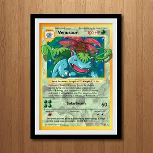 Art Print Venusaur: Giant Card Art Print, Artistic Decor, Gift Perfect Idea, Unframed Wall Art, Home Decor