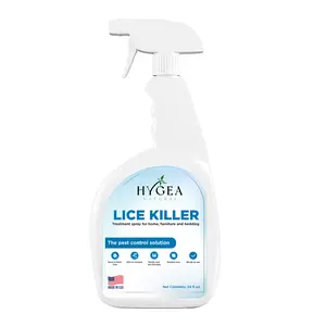 HYGEA NATURAL Lice Killer Spray Treatment 24 oz Non-Toxic Odorless Family Safe for Home Furniture & Bedding Made in USA - Cleaning