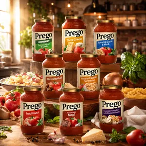 Prego Italian Pasta Sauce, 24 Oz Glass Jar – Traditional Tomato Sauce with Garlic, Herbs, Cheese or Meat Flavor Options