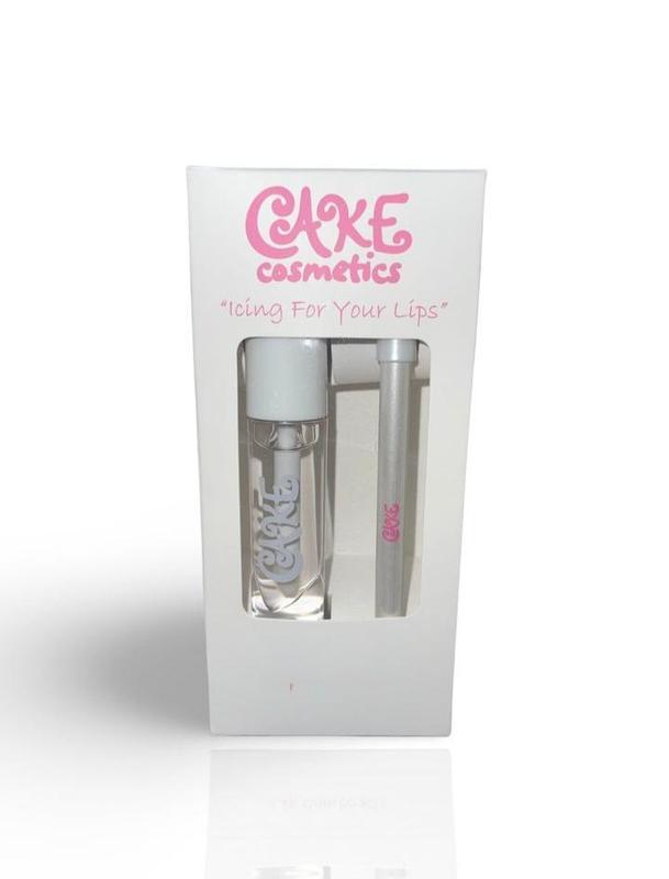 Cake Cosmetics GLASS GLOSS Lip Kit with Super Shiny Wet Look & Added Lip Liner for Enhanced Definition Intense Glass Like Shine