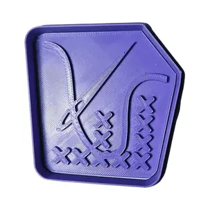 Cross Stitch Cookie Cutter & Stamp Set - Crochet Knit Yarn - Dough Biscuit Cutters Craft Thread Yarn Art – Multi Sizes