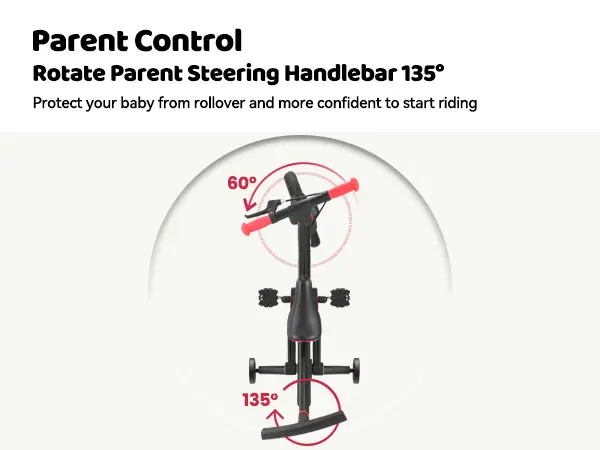 Product Introduction of 【ChristmasGifts】JMMD Multi-Functional 6-in-1 Toddler Bike for 18-60M Baby Balance Bike with Training Wheels, Pedals & Push Handle | Ride-On Toy with Brakes & Kickstand | First Birthday Gift for Baby Boys & Girls 10