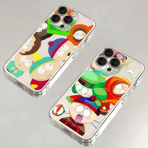 Funny Cartoons South Park Classic Transparent Shell Phone Case for IPhone 17 16 15 14 13 12 11 Pro Max Plus Air Protection Unique Gift for Holiday Birthday