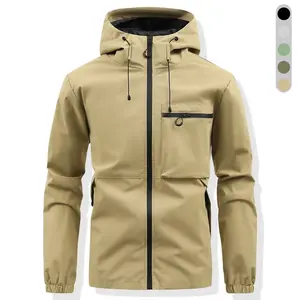 Softshell Jacket Men - Thickened Windproof Softshell Jackets For Men New 2025 Multi-Pocket Hooded Jacket Suitable For Outdoor Mountaineering And Keep Warm In Autumn Winter waterproof fleece impermeable chaqueta daily