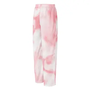 Pink Tye Dye Silk Pajama Pants