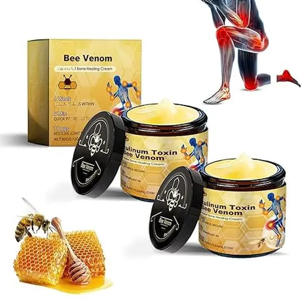 60g Natural Bee Venom Joint Relief Cream - Pain Relief Balm, Therapy Wellness Treatment for Neck, Waist, Back Discomfort (Beauty & Personal Care Skincare Facial Massage Cream)