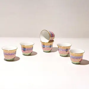 Espresso Turkish Arabica Coffee Cup Assorted Arabic colors max Coffee Cups Handcrafted Arabian Egyptian Turkish Coffee Cups set of 6