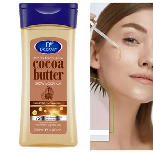 200ML Cocoa Butter Glow Body Oil, Moisturizing Skin Care Essential Oil, Unisex All-Season Use, Travel-Friendly, Scented Body Oil