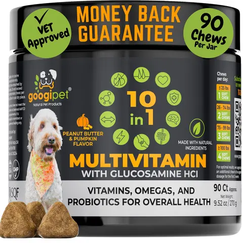 10 in 1 Multivitamin Chews for Dogs (Peanut Butter & Pumpkin Flavor) Supplements