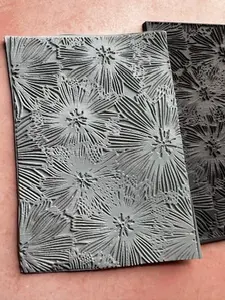 Wishing Flower Embossed Polymer Clay Rubber Stamp Texture Sheet Mat