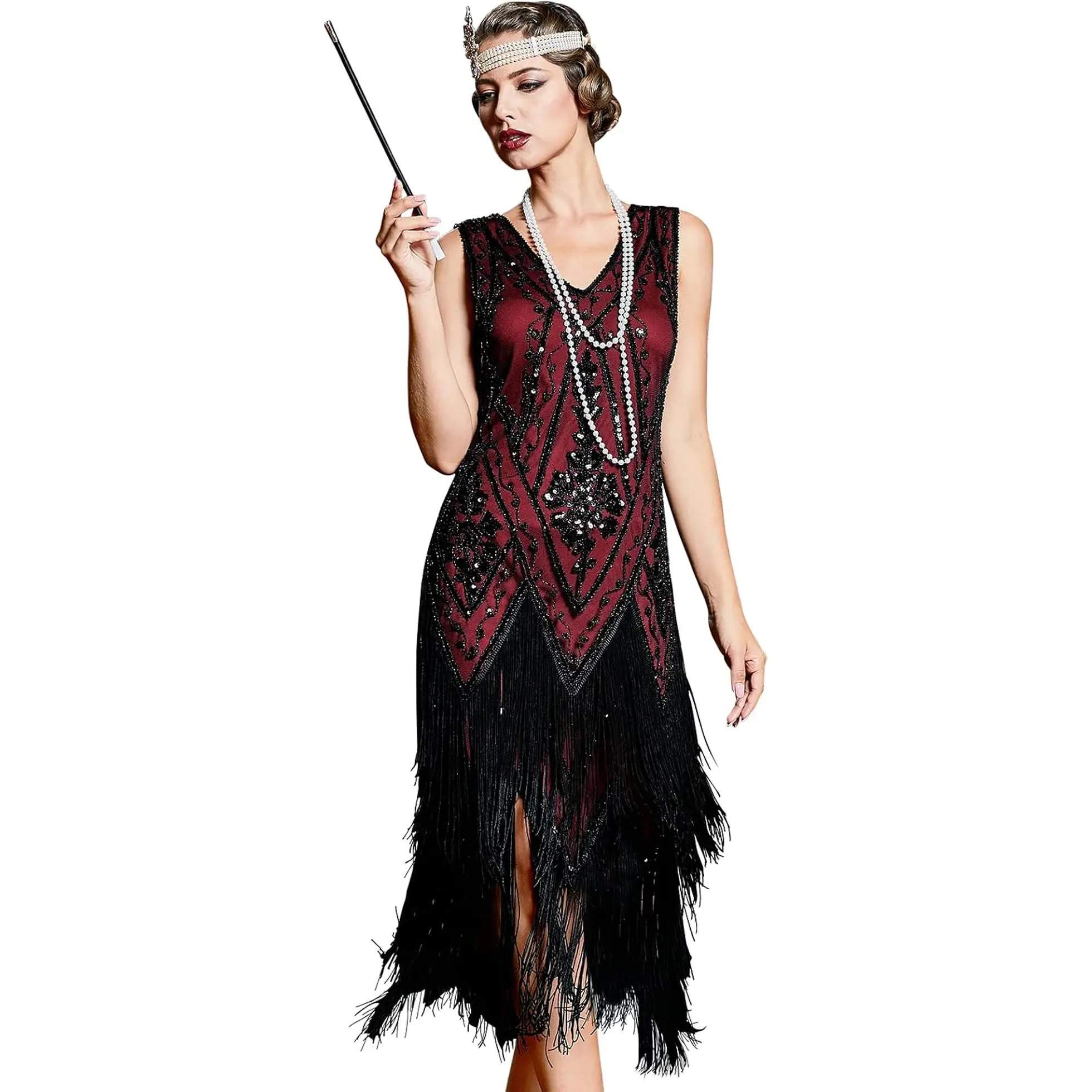 Prettyguide Women'S 1920S Flapper Dress Vintage Swing Fringed Gatsby Roaring 20S Dress PrettyGuide