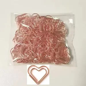50PCSCross border popular golden love paper clip box creative shaped paper clip office supplies shaped ten thousand character clip