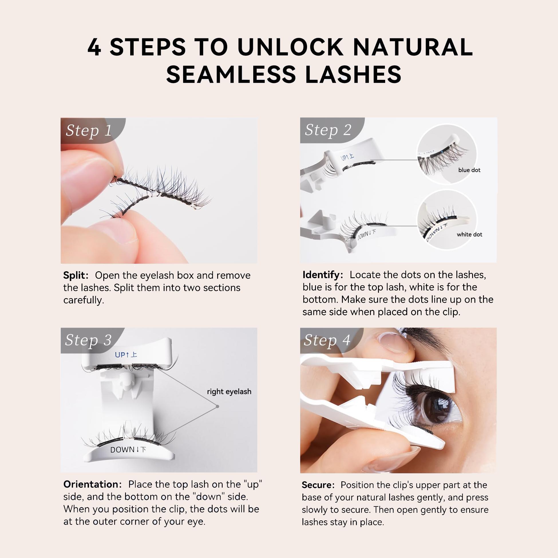 3 Pairs of Reusable Magnetic Eyelashes With Clips, 3D Natural Look, Easy To Wear, No Adhesive Needed, Perfect For Daily Use And Special Occasions