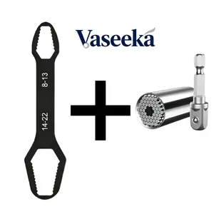 ring  spanner Universal Multi-Function Wrench Set Adjustable Double-Ended Wrench Self-Tightening Wrench Manual Tool, Adjustable. Everyone Can Be a Repair Master!