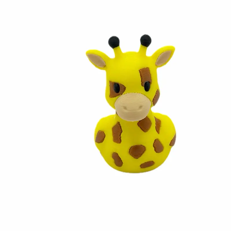 Lightweight Giraffe Duck Character Figurine - Standing Tall Statue Figurines, Decorative Home Ornament, Home Decor Sculptures, Animal Decorations for Flock-Themed Interior Displays