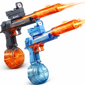 Electric Water Blaster Toy for Kids, Automatic Summer Water Toy with Large Capacity Water Drum, LED Light Effects & Long Range Spray, Pool Beach Backyard Outdoor Toy for Boys Girls