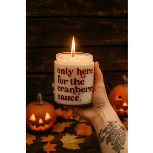 LIJ Candle Co. Cranberry Marmalade Scented Soy Candle Hand-Poured in Mahopac NY Cozy Home Decor Luxury Aroma Gift Decor Cozy Decoration Decoration Perfume