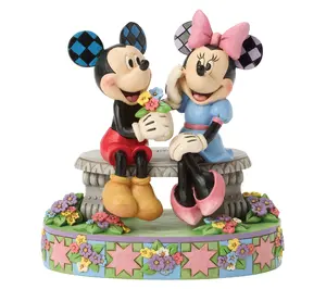Jim Shore Disney Traditions Mickey & Minnie Spring Figurine 6"