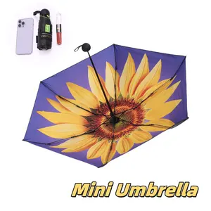 Mini Travel UV Protection Umbrella, Cover ,Umbrellas,Foldable,Portable,Windproof,Waterproof,Durable,Lightweight,Stable,Adjustable,Rain and Sun Rain Compact Folding