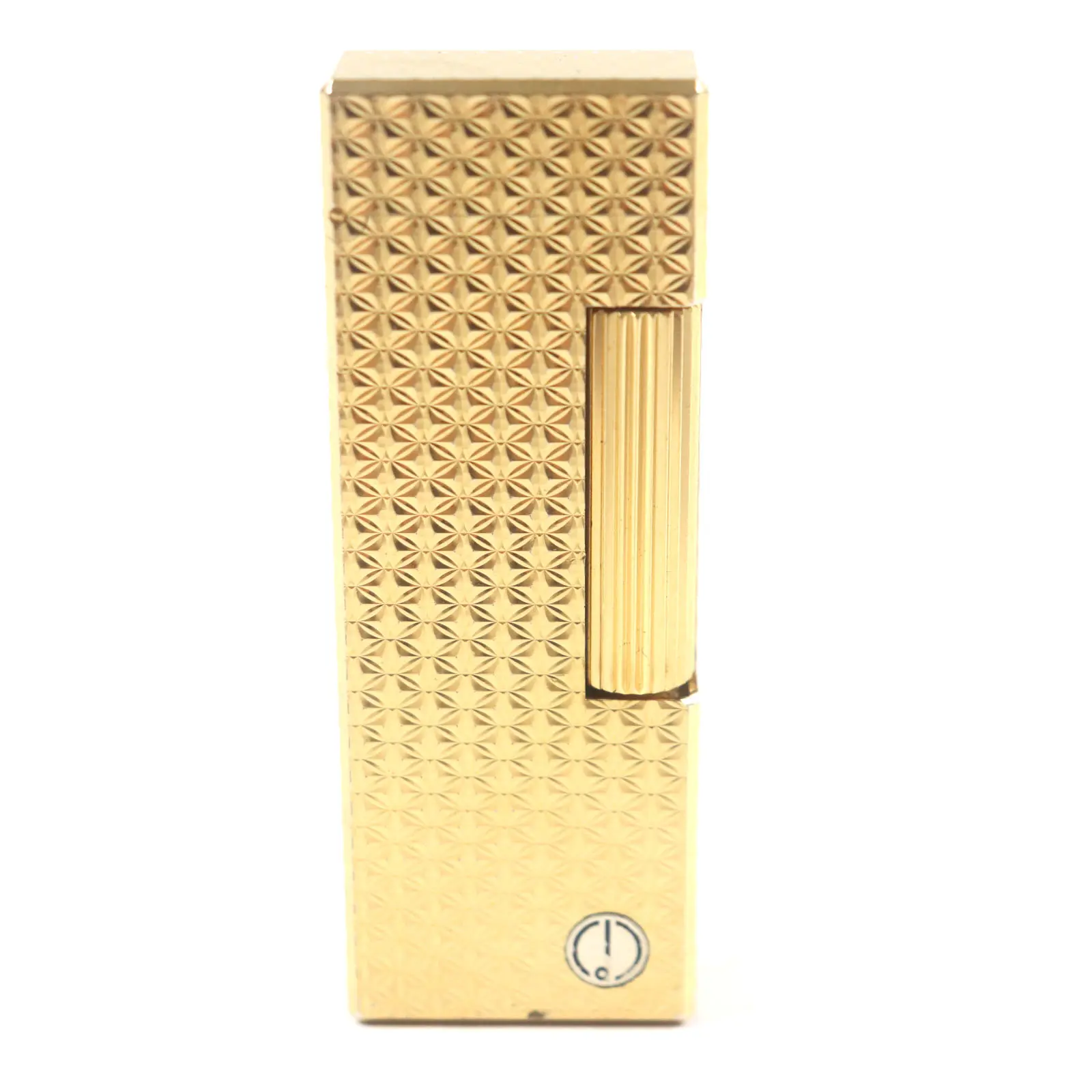 Pre-owned Dunhill Stainless Small Leather Goods Square All over Pattern Lighter