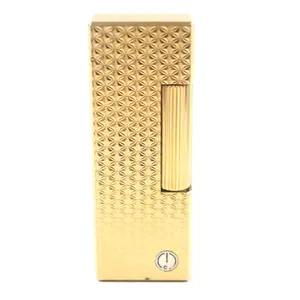 Pre-owned Dunhill Stainless Small Leather Goods Square All over Pattern Lighter
