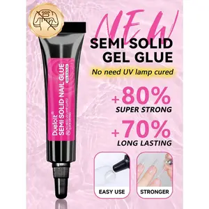 1PC Newly Upgraded Quick Drying 10g Semi Solid Nail Glue For Press On Nails Tips No Need For UV Lamp Long Lasting Fake Acrylic Nails Kit Glue Gel