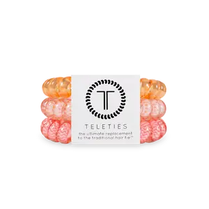 TELETIES - Sunny Days Ahead Large Hair Ties - Strong Grip - No Rip - Reduces Headaches
