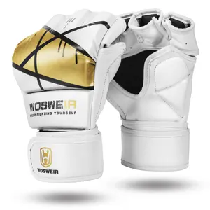MMA  for Men Women, Half Finger   with Wrist Support, Punching  for Kickboxing, Muay Thai, Sparring, Training, Punching Bag, Martial Arts 8 gloves boxing tiktokshopspringglowup
