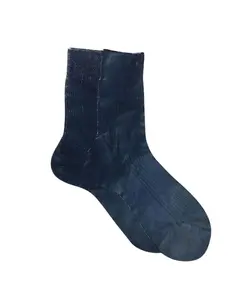 Ribbed Laminated Socks in Navy, from Maria La Rosa
