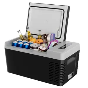 Stay Chill Everywhere: 19QT Portable Car Fridge! Dual Power, -4℉~50℉, Perfect for Adventures & Home.