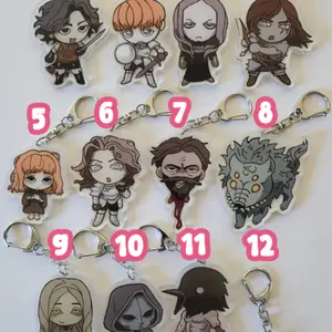 Fear & Hunger Keychains - Single-sided Clear Acrylic