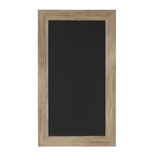 23.25" x 13.25" Beatrice Framed Magnetic Chalkboard Rustic Brown - DesignOvation: Wall Mount, Includes Magnets & Chalk