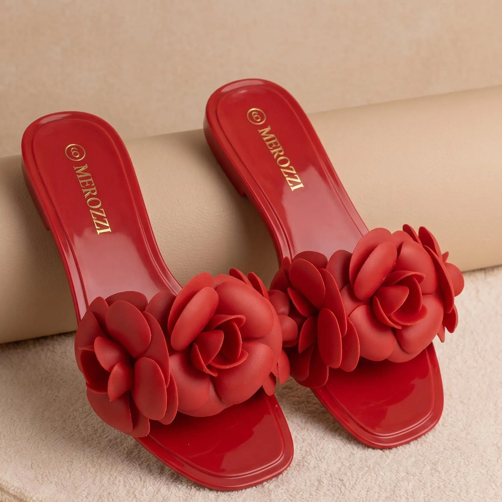 W19-3  Floral Flat Sandals Women's Casual Sandals, Style Comfortable Daily Wear Footwear
