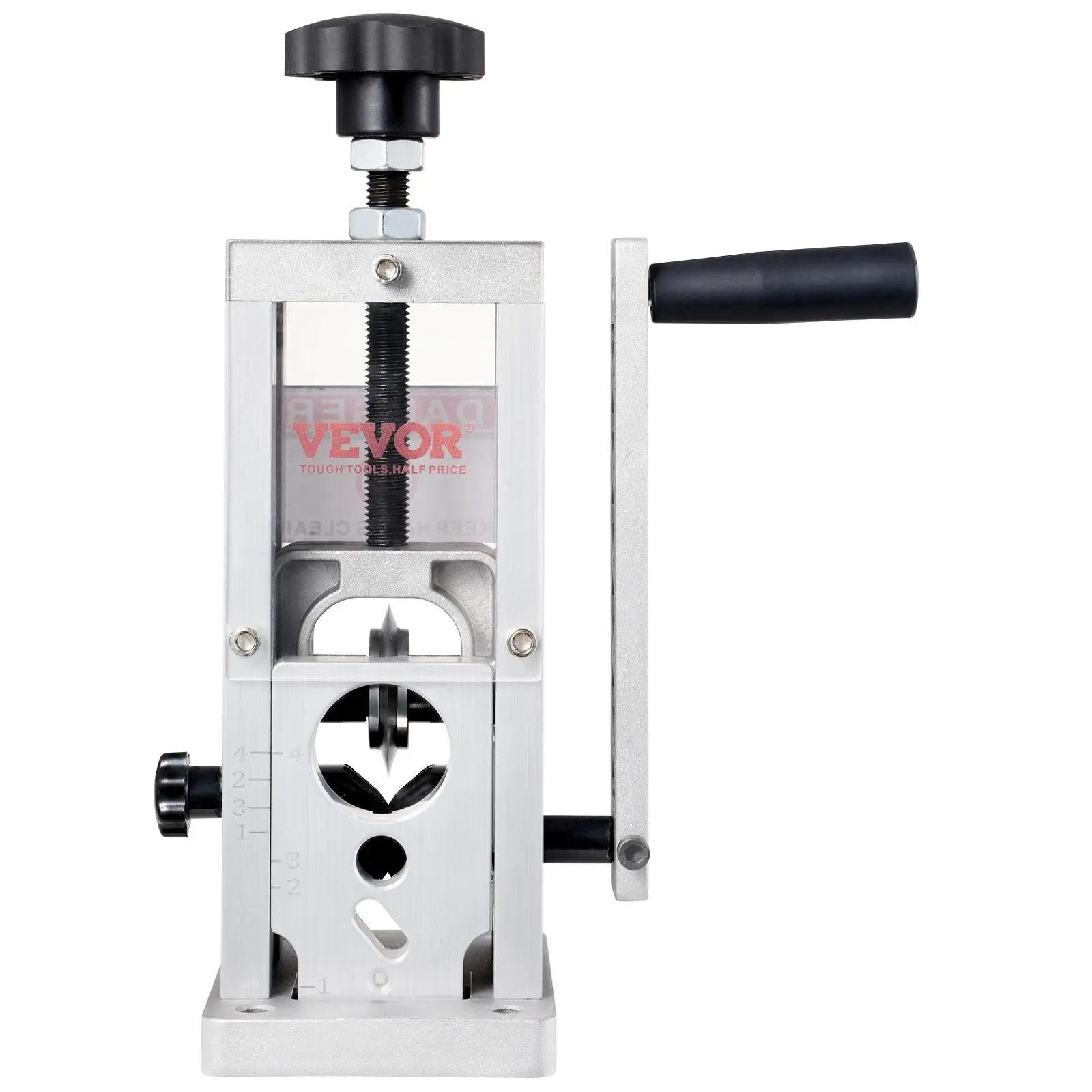 【summerfinds】VEVOR Hand-Operated Wire Stripper, 0.06''-1.5'' Cable Removal Tool, Drill Attachment Option, Clear Depth Gauge, Lightweight Aluminum Build for Efficient Copper Scrap Processing