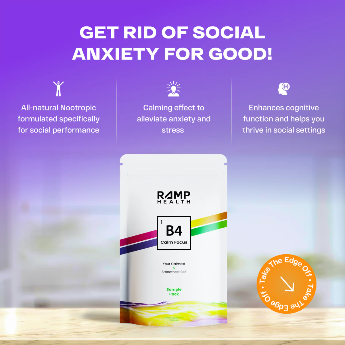 Ramp Health B4 v2 | Social Nootropic Blend | Single Flavor | 6 Count Sampler