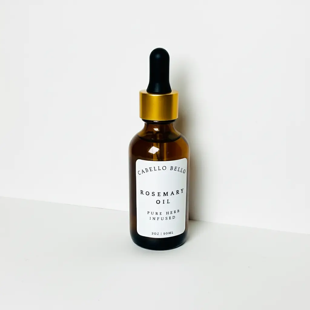 Cabello Bello Aceite de Romero 2oz - Elaborado con extractos de hierbas para una hidratación profunda y un fortalecimiento natural del cabello y la piel