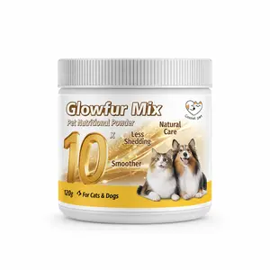 Glowfur Mix by Cassiel-Pet,Pet Coat Care Supplement Powder for Cats & Dogs – Supports Healthy Skin & Shiny Fur,Pet Nutritional Powder,shiny coat,fur health,natural supplement,for cats & dogs,easy to feed,mix with food