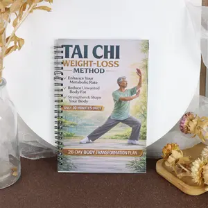Senior & Beginner Tai Chi Practice Manual, Spiral Bound Martial Arts Training Guide, Gradual Daily Exercise Pages, Gentle Tai Chi Movements