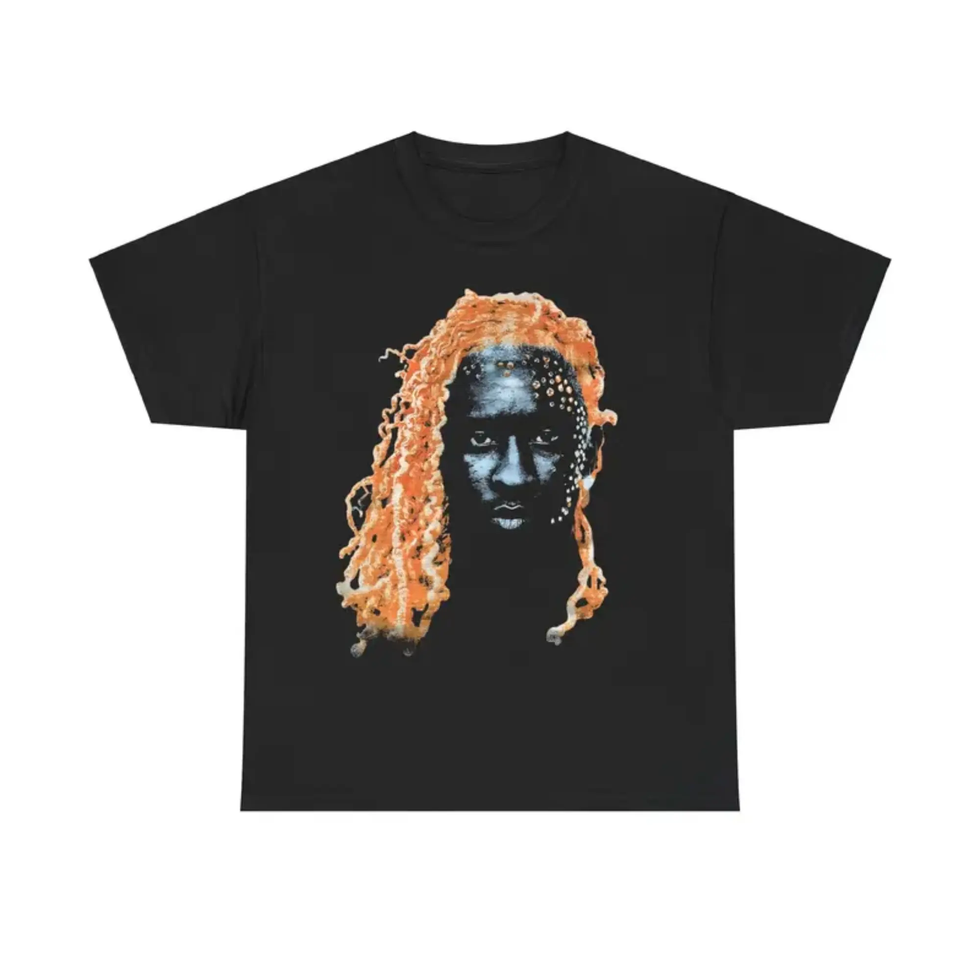 Orange Thugga Y2k 90s Hip-Hop Vibes Heavy Cotton Graphic T-Shirt Tshirt Shirt HipHop Rap Tee Casual Classic Menswear Retro T op Vintage Underwear Streetwear Crewneck Comfy, Tiktok Shop Deals