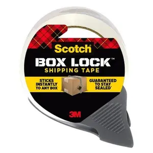 Scotch Box Lock Shipping Tape 1.88in x 54.6yd: Clear Packing & Moving Tape for Boxes, 1966in Length
